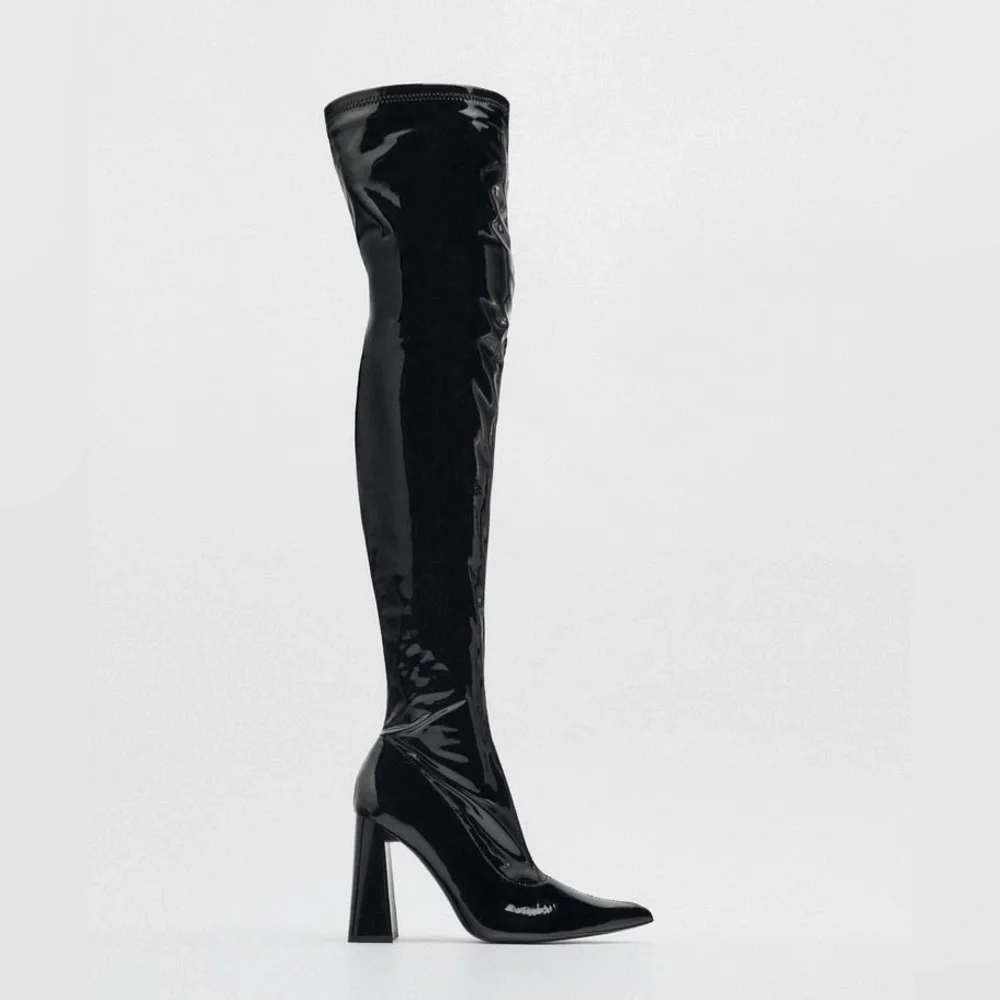 ZARA HIGH HEEL OVER THE KNEE BOOTS